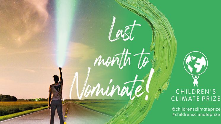 One month left to nominate for the Children’s Climate Prize 2021