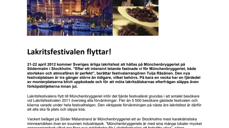 Lakritsfestivalen flyttar till Münchenbryggeriet!