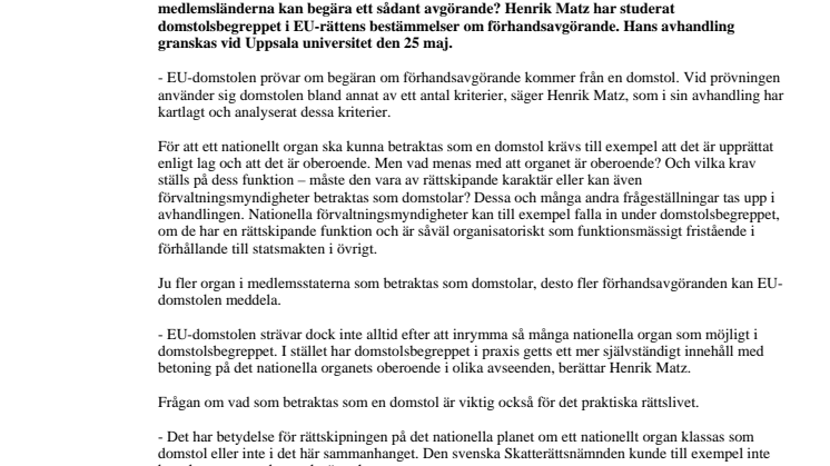 Vad kännetecknar en domstol?