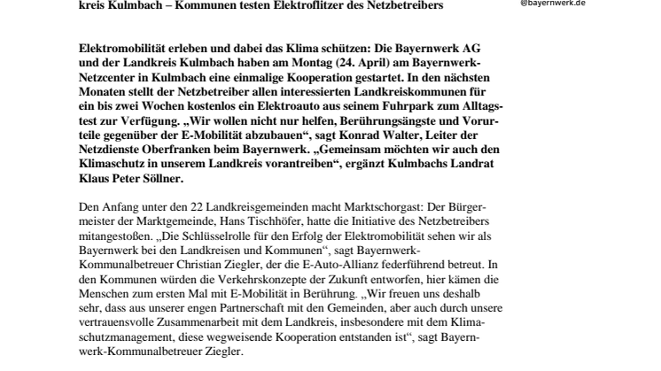 E-Auto-Allianz zum Klimaschutz
