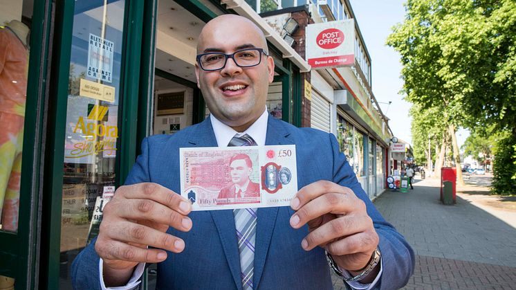 New £50 note featuring Alan Turing available at Bletchley Post Office