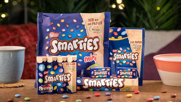 Smarties återvinningsbar förpackning