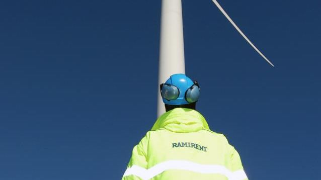 Ramirent levererar till en av Europas största vindkraftsparker