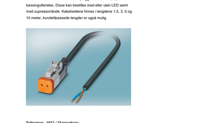 Deutsch-pluggforbinder til mobilhydraulikk