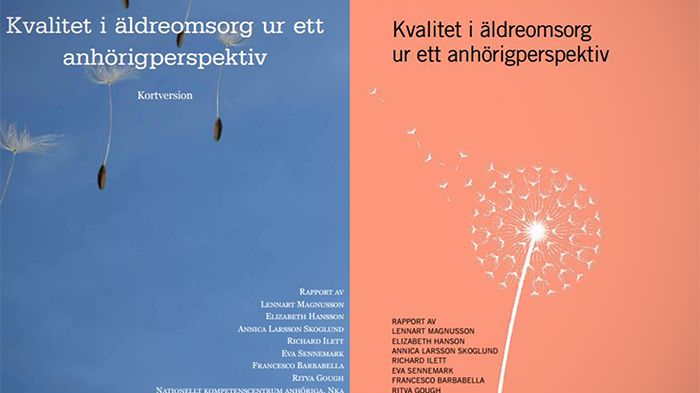 Kortversion av den aktuella rapporten "Kvalitet i äldreomsorg ur ett anhörigperspektiv" 
