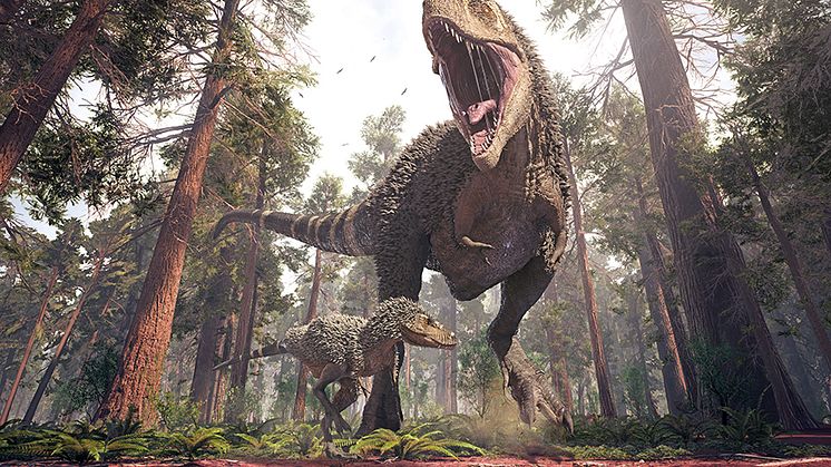 Världsutställningen Dinosaurs The Exhibition gästar Skellefteå sommaren 2019. Pressbild. 