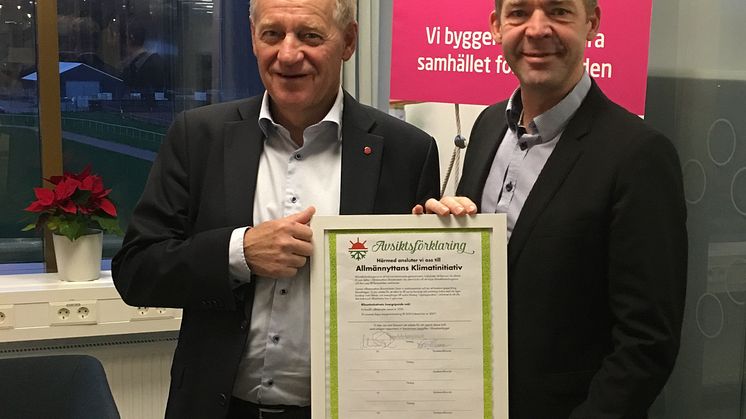 Framtidenkoncernens styrelseordförande Lars Johansson och koncernens VD Martin Blixt