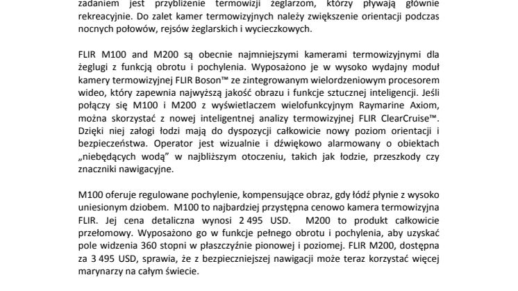 FLIR: Nawigacja w nocy stała się o wiele łatwiejsza