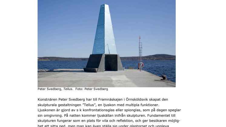 PRESSINBJUDAN Invigning av Peter Svedbergs Tellus för Framnäskajen i Örnsköldsvik