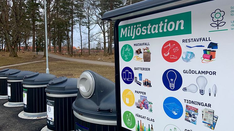 Ny miljöstation vid kvarteret Spaden på Kronogården.
