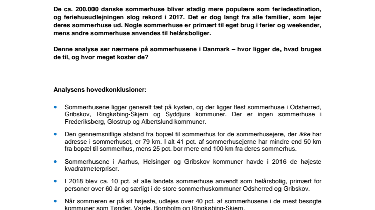 Så kan der nørdes tal om sommerhuse i Danmark