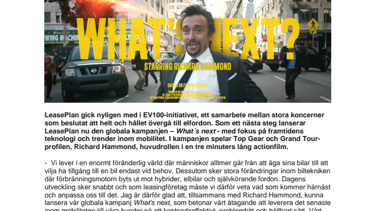 Top Gears's Richard Hammond och LeasePlan om framtidens biltrender