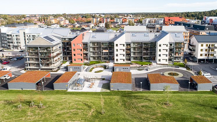 Riksbyggens Bonum Brf Pepparmyntan är byggd enligt kraven för Mljöbyggnad silver. Detta innebär bland annat låg miljöbelastning med god innermiljö, sunda material och att huset har projekterats med högt ställda energikrav. 