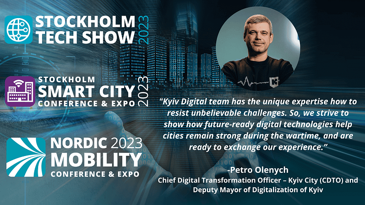 Kievs CTO och ukrainsk paviljong finns på plats på Stockholm Tech Live och Stockholm Smart City den 3-4 maj 2023 