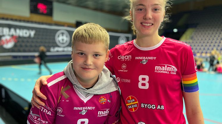 Alvin Nilsson och Ellen Rasmussen. Foto: Svensk Innebandy