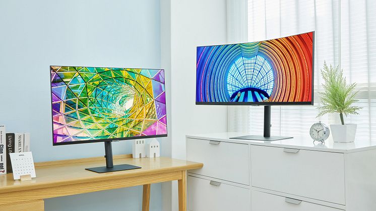 Samsung lanserer ny 2021 produktserie med høyoppløste skjermer