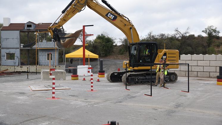 Caterpillar Operator Challenge 2019, europafinalen. Magnus Rundberg tävlar.