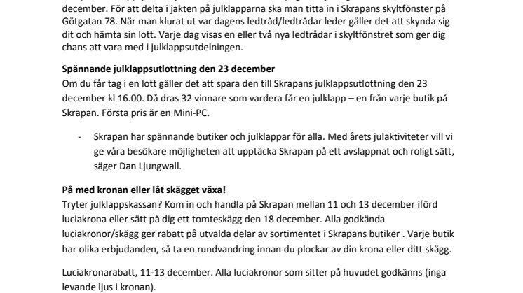 Var med i Skrapans julklappsjakt!