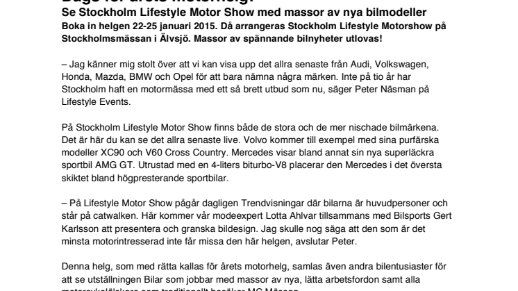Dags för årets motorhelg!