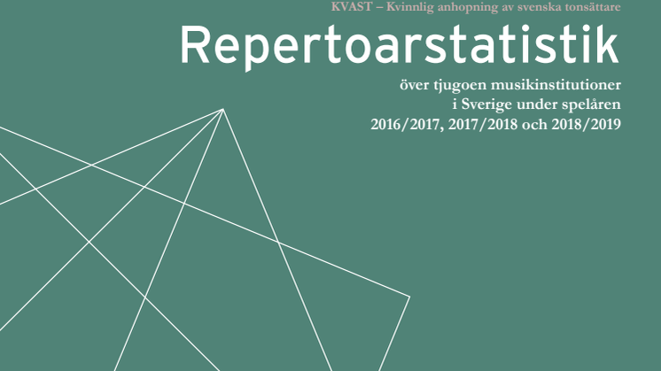 En repertoarstatistik över tjugoen musikinstitutioner i Sverige under spelåren 2016/2017, 2017/2018 och 2018/2019