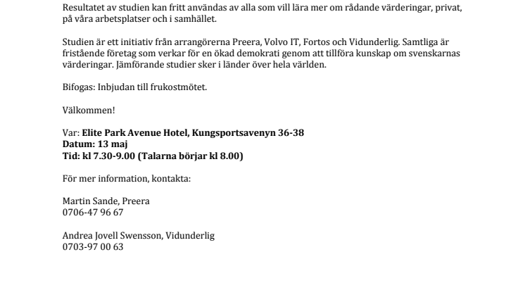 Riksdagsledamot Annie Johansson (C) är huvudtalare under presentationen av årets resultat av Sverigestudien 2011 i Göteborg