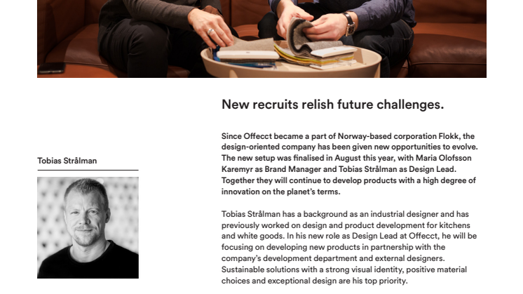 Offecct’s new recruits relish future challenges