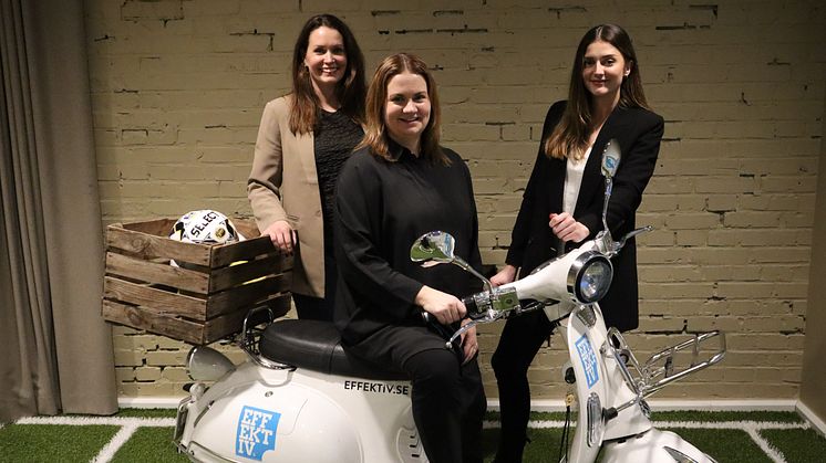 Gabriella Albertsson, kontorschef Effektiv Borås, Sandra Bexell, lagerchef Hemtex och Jozefina Pilipovic, regionchef Väst Effektiv