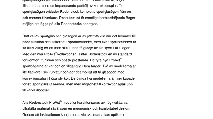 Nästa generation sportglasögon 