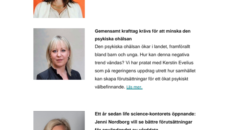 Nyhetsbrev 2, 2019: Med fokus på psykisk ohälsa och digital vårddata