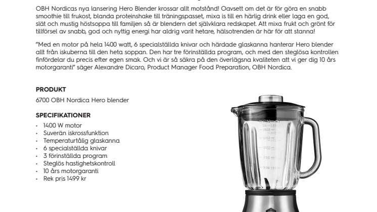 Hero Blender 1400W – The perfect crush