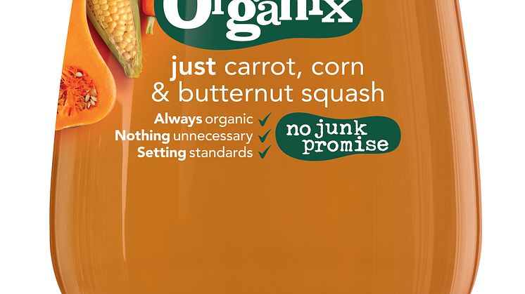 Organix just carrot, corn & butternut squash