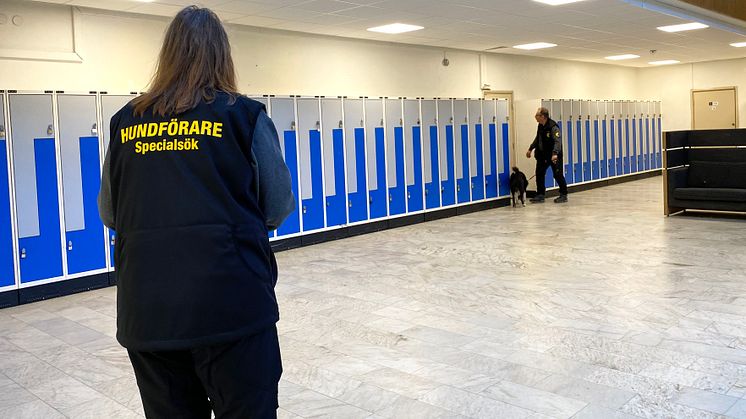 Regelbundna narkotikasök med knarkhundar i Norrtäljes skolor