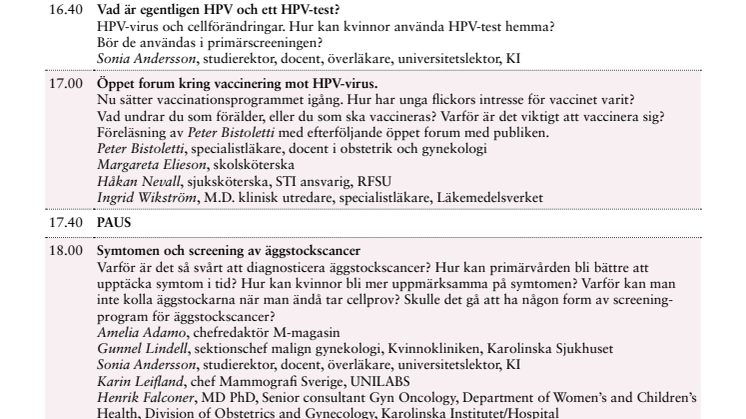 Program Gyncancerdagen 16 april 2012 - pdf att skriva ut NYTT UPPDATERAT