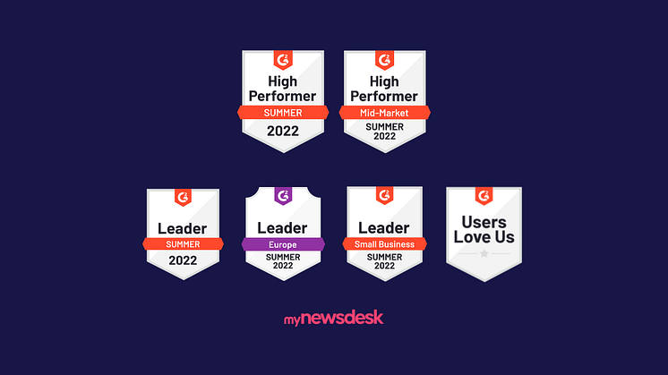 Mynewsdesk continues its award streak in G2s summer report
