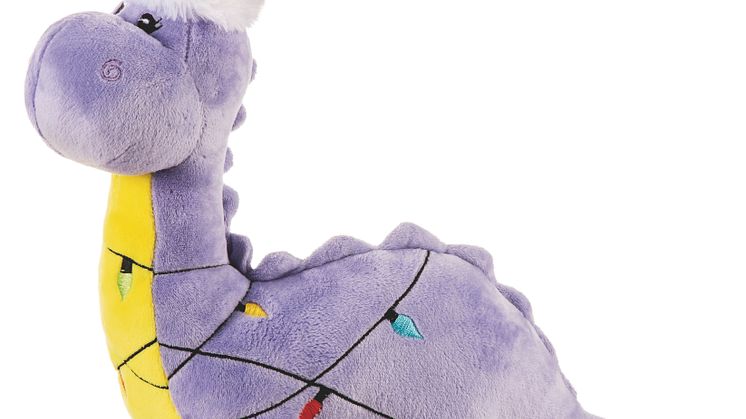 Little&Bigger Holiday Parade Dog Toy Dino Lilac