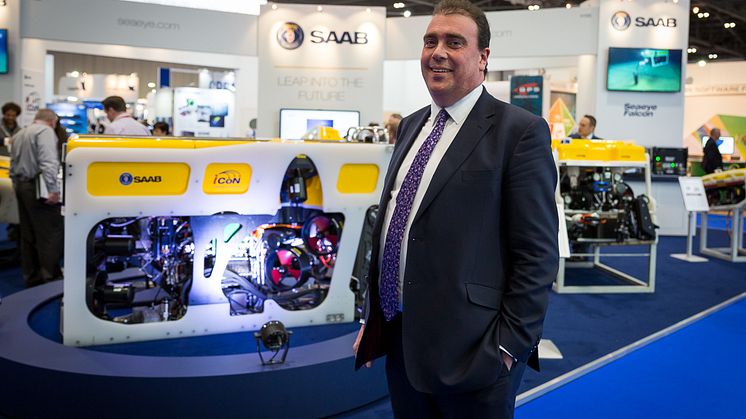OINA Senior Event Director, Jonathan Heastie at Oceanology International London 2016. 