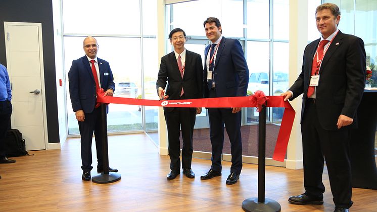 Ribbon cutting ceremony for the new HIPOWER manufacturing facility