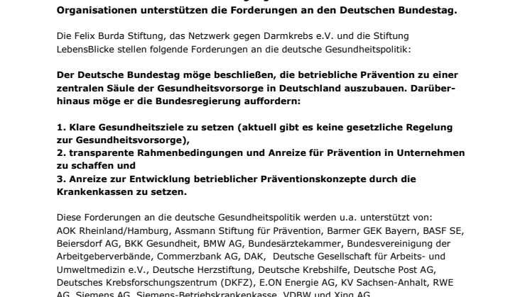 Pressemeldung vom 10.11.2011: Petition gestartet
