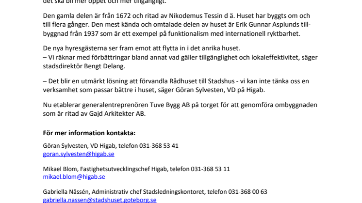 Byggstart på Rådhuset