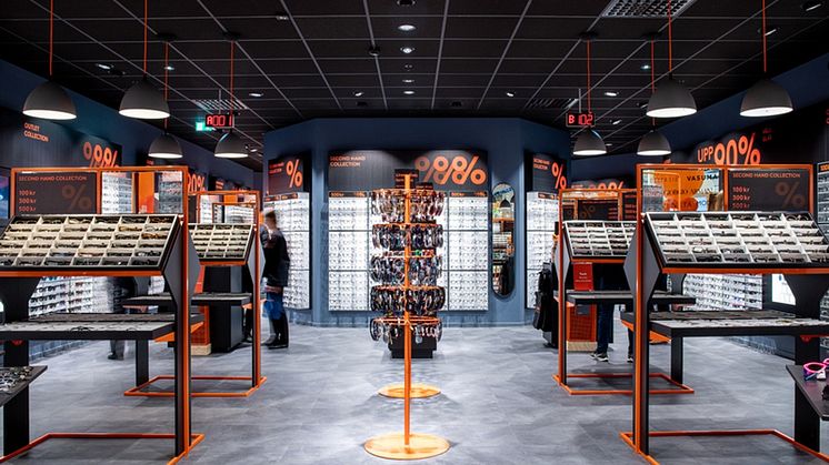 Synsam öppnar recycling- och outletbutik på Drottninggatan 78 i Stockholm.