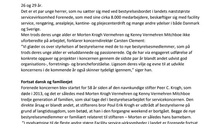 Ny, ung generation indtræder i bestyrelserne i landets næststørste servicekoncern