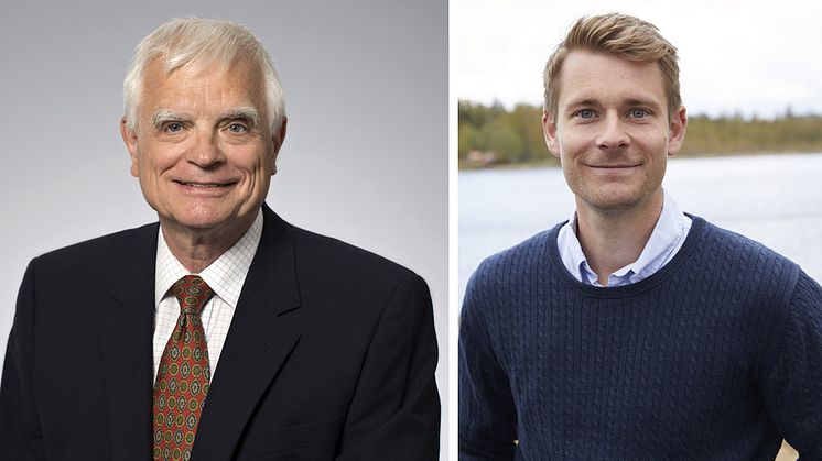 2021 års Johnny Ludvigsson-pristagare är Karsten Buschard, Köpenhamn (foto: Sine Fiig Læssøesgade) och Daniel Espes, Uppsala (foto: Hans Ericksson).