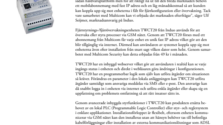 Samarbete runt fjärrövervakning