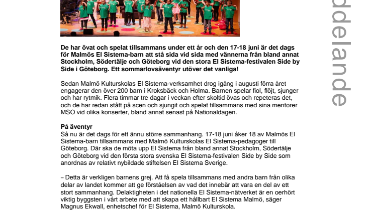 El Sistema åker till Side by Side i Göteborg - vilket äventyr!