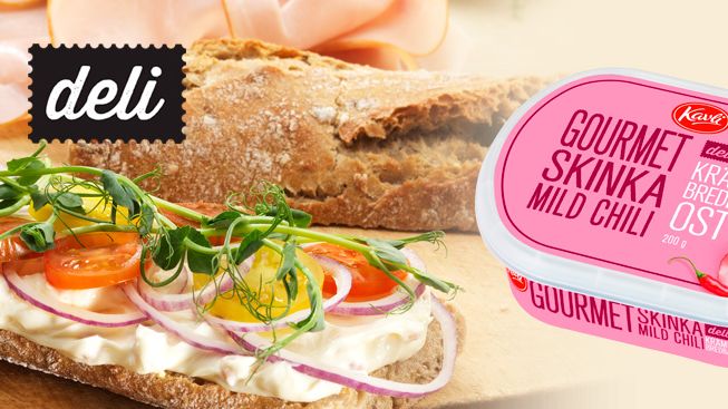 Missa inte en krämig nyhet i färskosthyllan: Kavli deli Gourmetskinka med mild chili!