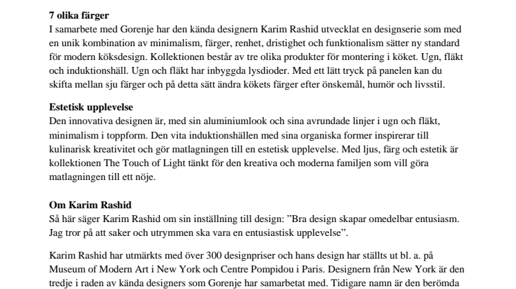 Gorenje - Färgrik funktionalism i det moderna köket