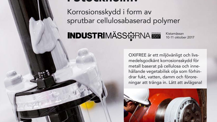 Oxifree metal protection visas för första gången på Industrimässorna i Stockholm