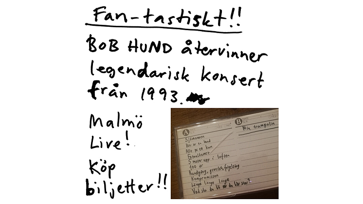 ​25 år bakåt och 125 år framåt - Bob Hund återvinner legendarisk konsert!