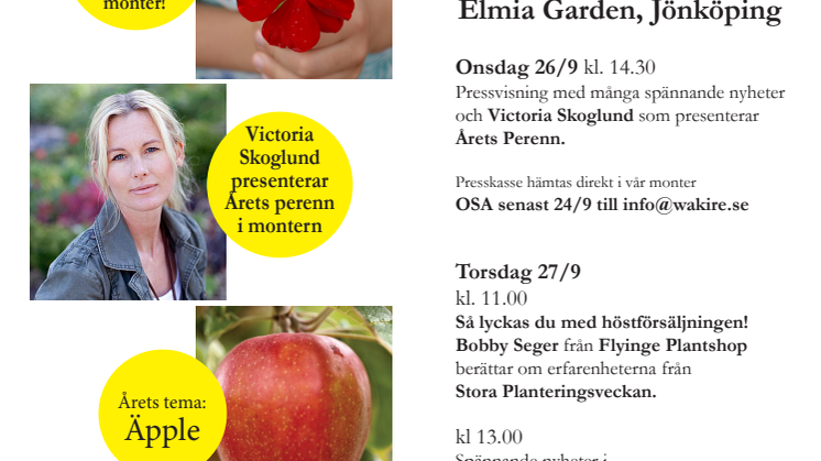 Inbjudan och program för svenska plantskolor 2018