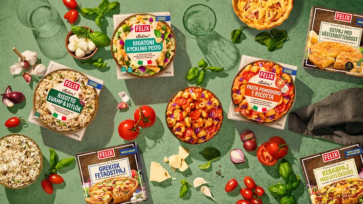 Goda nyheter i frysen - tre Italieninspirerade rätter och tre nya pajer.